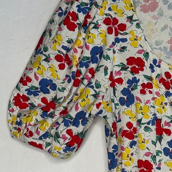 RIXO x Target Multicolor Floral Mini Dress Button Front Linen Blend Retro Sz 4 - Picture 5 of 9